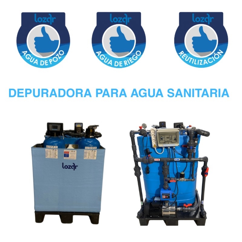 Depuradora compacta de agua de pozo  para uso sanitario en vivienda
