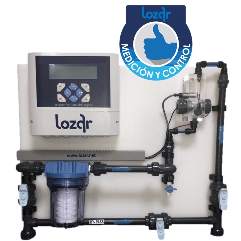Panel controlador de cloro libre en continuo de 0 a 5 mg/l.