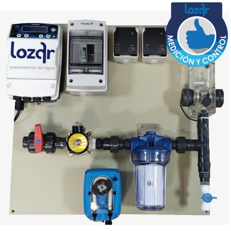 Panel controlador de Cloro libre en continuo para agua potable.