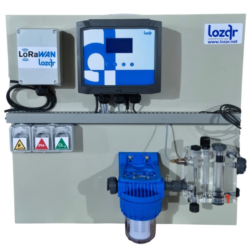 Panel controlador de PH y Cloro libre en continuo R.D. Legionella y agua potable.
