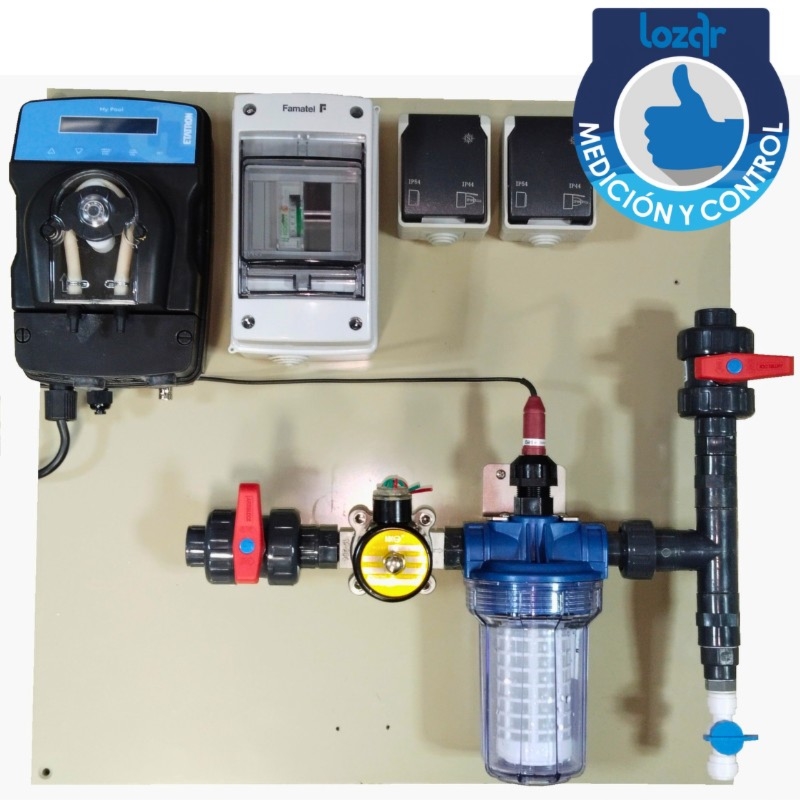Panel controlador de Cloro en continuo para agua potable.